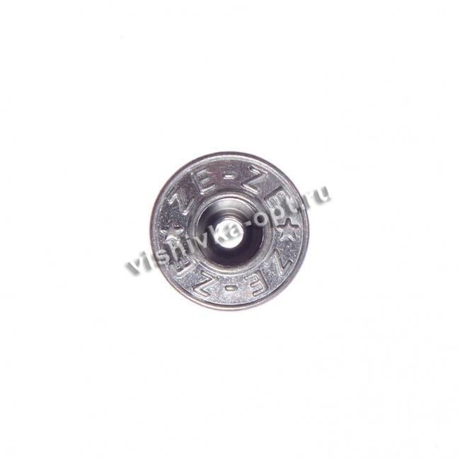 Пуговица джинс FS7300 на фиксированной ножке d15мм (10шт) цвет:м.серебро