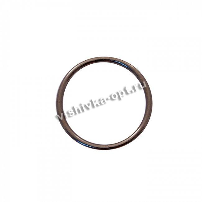 Кольцо металл №8071 сварное 20/24мм (1000шт) цвет:т. никель
