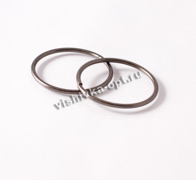 Кольцо металл №8071 сварное 30/34мм (50шт) цвет:т.никель