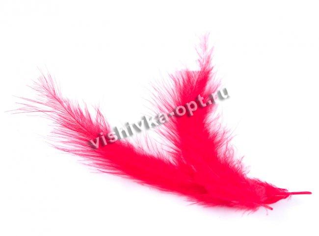 Перо страуса 5-15см (100шт) цвет:171-красный
